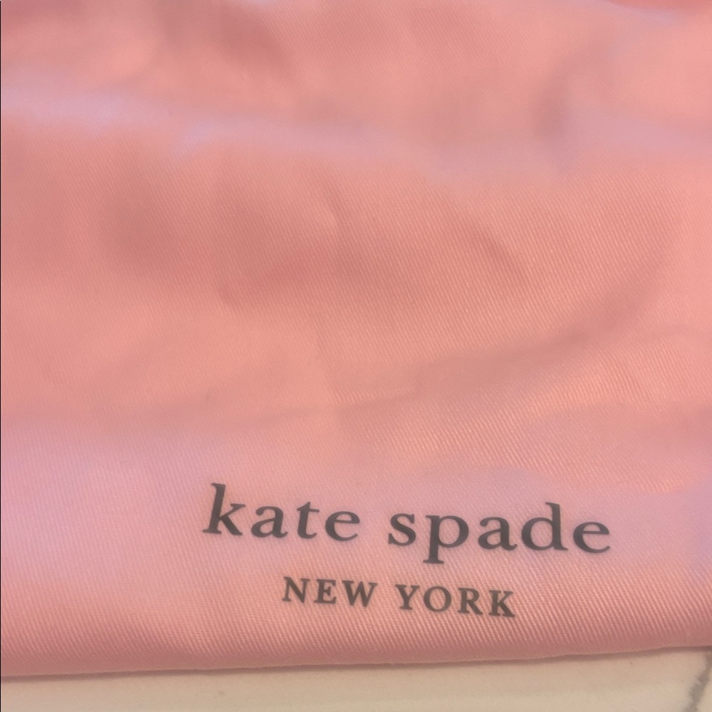 Kate Spade Black-and-Cream Floral Saddle Bag with Fuchsia Stripe - Picture 6 of 8